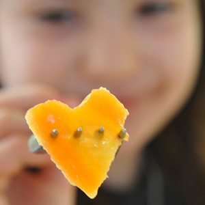 Une carotte en forme de coeur!