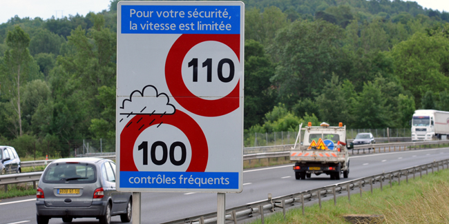 La vitesse sera limitée à 110km/h sur l'A20 entre la rampe de Donzenac et l'échangeur de Noailles