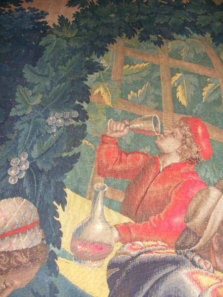 Détail d'une tapisserie de Mortlake. Collection du musée Labenche