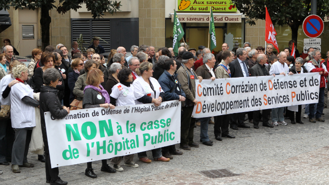 Manifestation pour la défense de l'hôpital de Brive