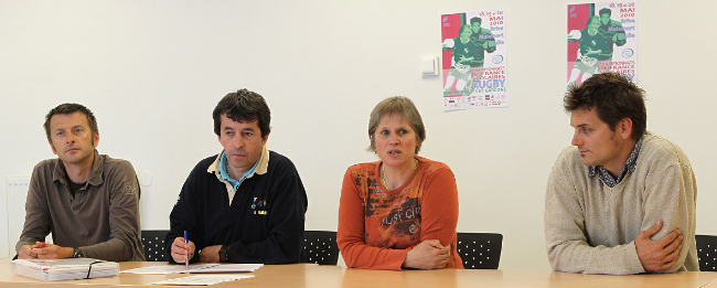 Conférence de presse, ce matin, au collège Jean Moulin. Au centre, Sylvie Durth, directrice départementale de l'UNSS Corrèze
