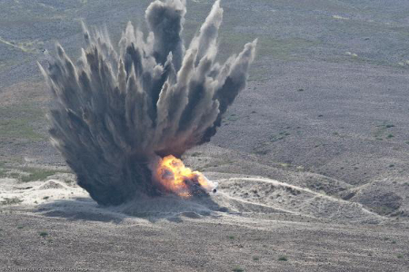 La destruction des munitions saisies. Photo 126