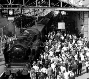 Lors de la commémoration du centenaire de l'arrivée du train à Brive, la samedi 18 septembre