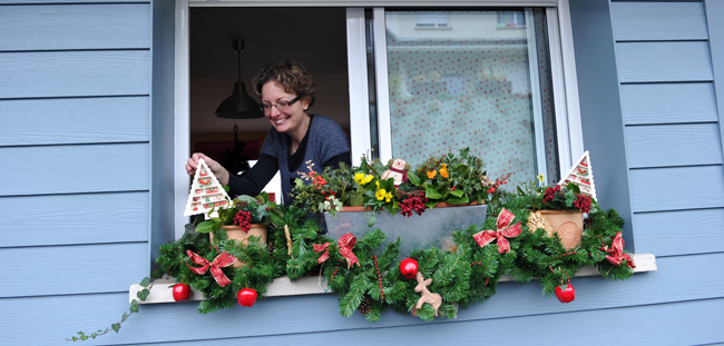 Véronique Delvert, lauréate du concours 2010, et sa maison décorée naturellement