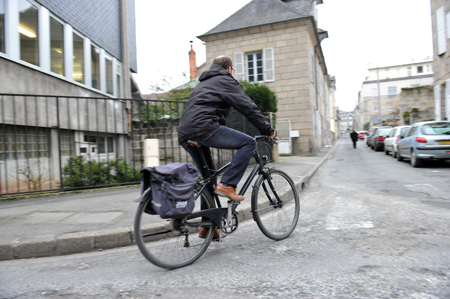 Benoît Piette utilise son vélo au quotidien