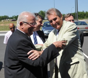 Jean-Louis Nesti, président du syndicat mixte de l'aéroport Brive Vallée de la Dordogne, a accueilli chaleureusement le président de la Région Jean-Paul Denanot
