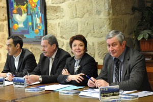Michel da Cunha et Alain Vacher du Conseil général, Patricia Bordas et Gilbert Rouhaud