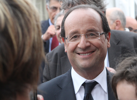 Le Président de la République François Hollande à Brive Plage