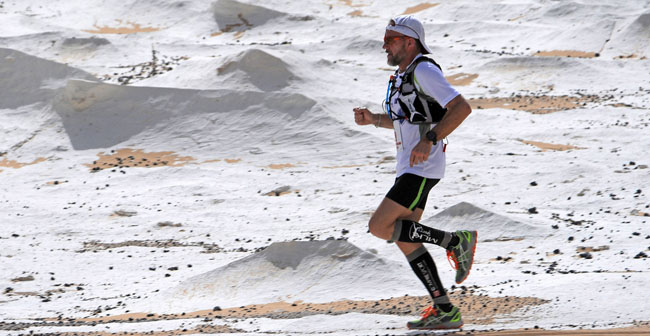 François Lacassagne dans le White desert challenge. Photo Cyril Bussat